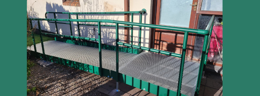 Modular Ramp at a Front Door. Wheelchair-Ramps-Ireland