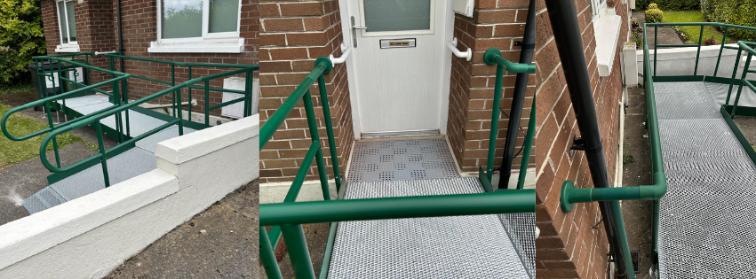 Modular ramp at front door.