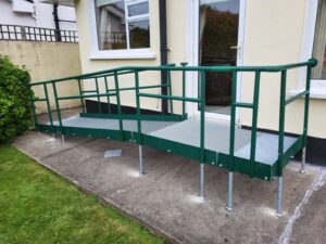 Modular ramp installed at the back door