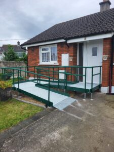 Modular Ramp at the front of a bungalow