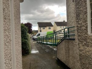 modular ramp installed at the front of a house