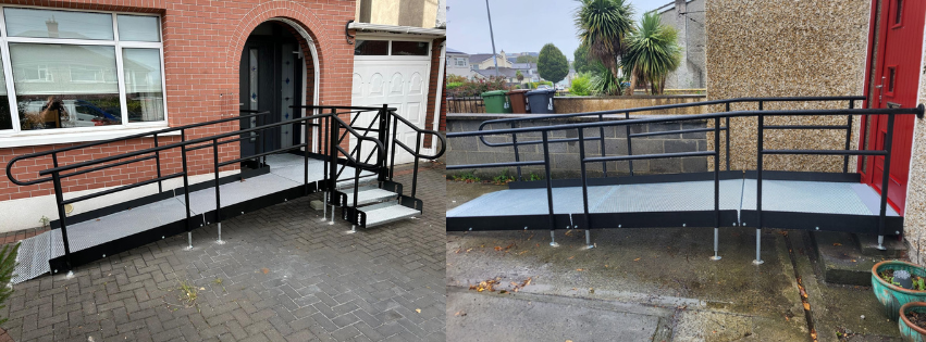 Two modular ramps side by side