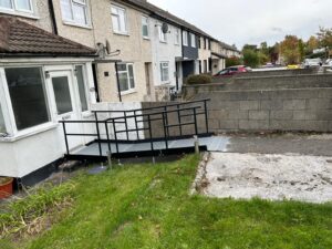 Modular ramp installed at the front of a property