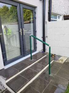 Handrail at back door