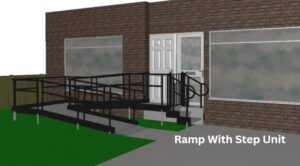 Access ramps Ireland. modular ramp at frontdoor