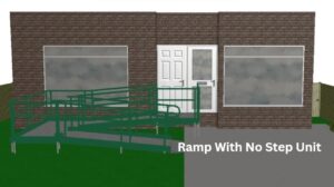 Access ramps Ireland. modular ramp at frontdoor