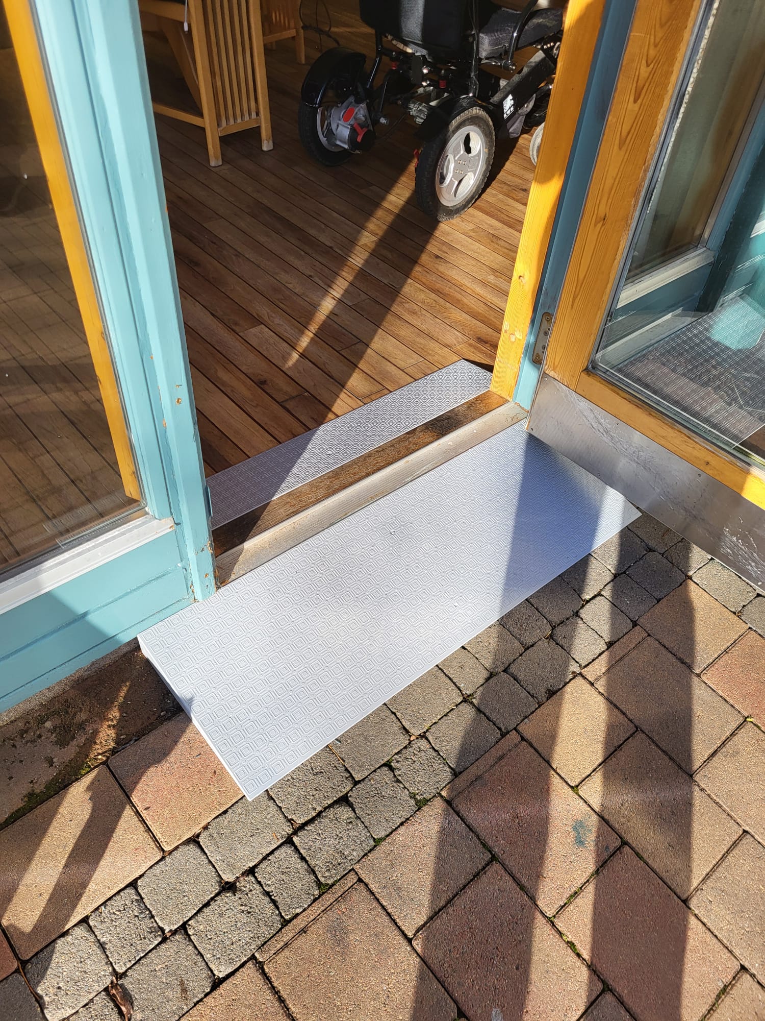 Rubber Threshold Ramp at back door