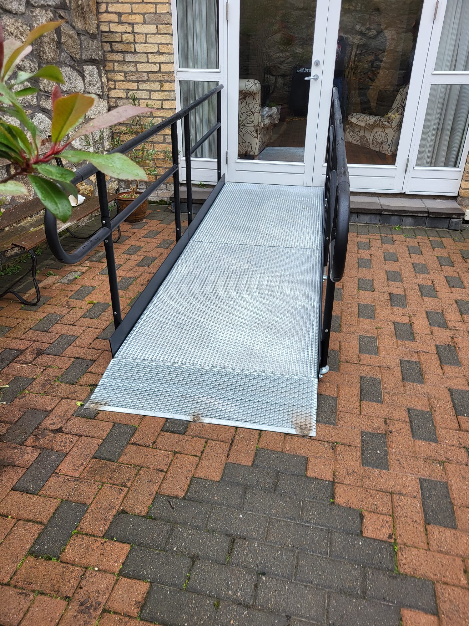 modular disability ramps at a back door