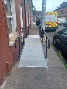 Grant Funded Ramps In Ireland. Ramp installed in a pathway